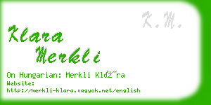 klara merkli business card